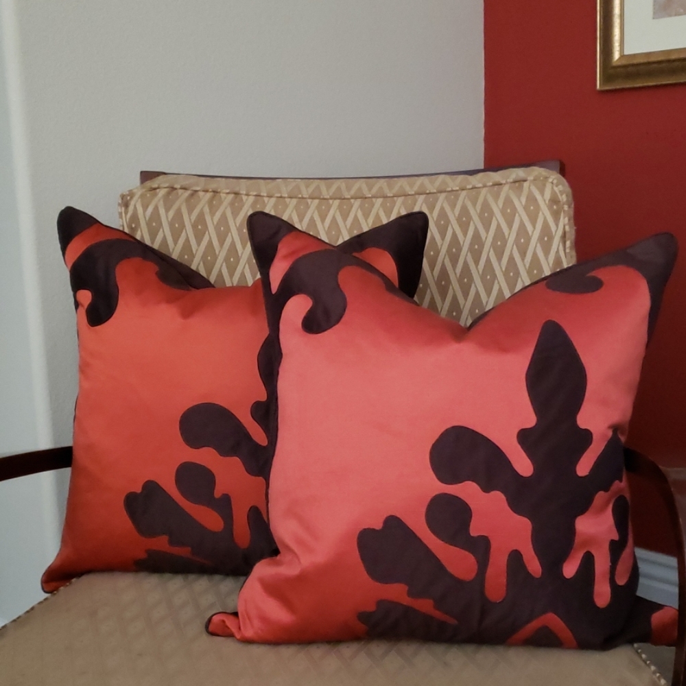 Edie Inc Damask Laser Throw Pillows